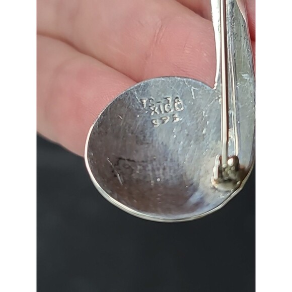 925 Sterling Silver Music Note Brooch Vintage Mexico - Picture 7 of 10